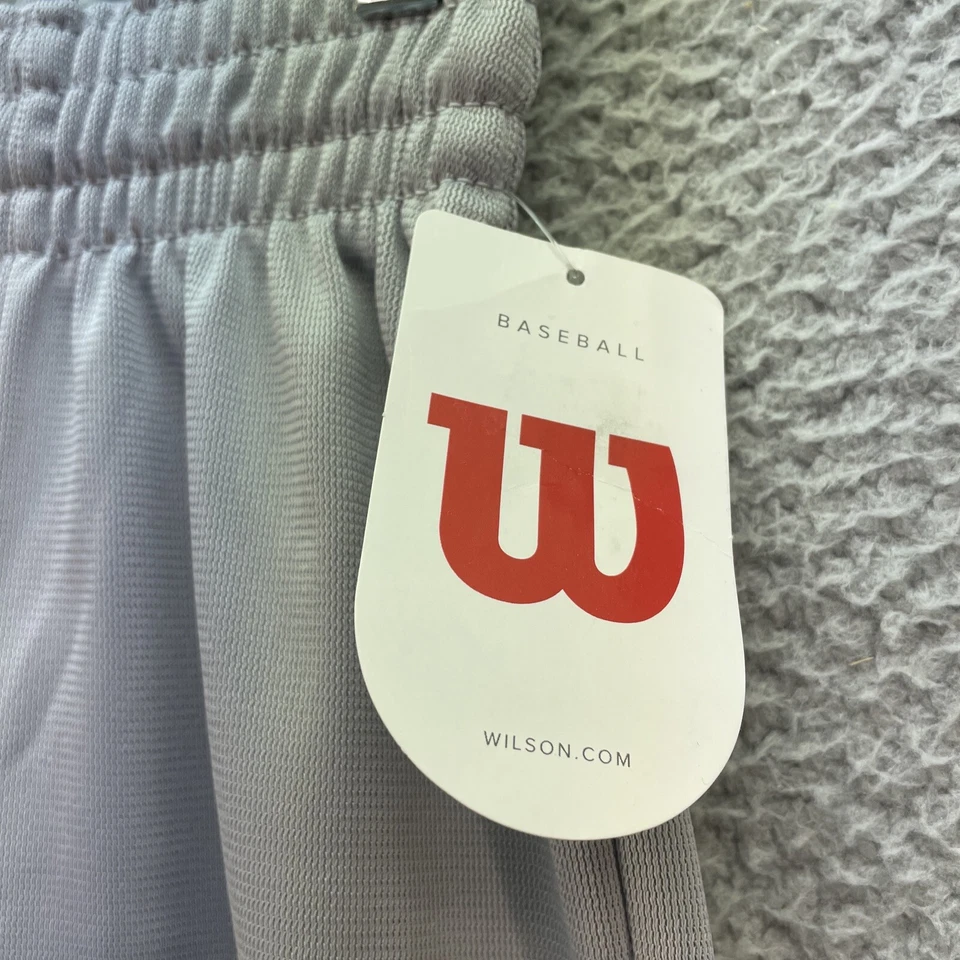 NWT Wilson Baseball Pants Gray Elastic Waist Size Small S Kids - Image 2 of 4