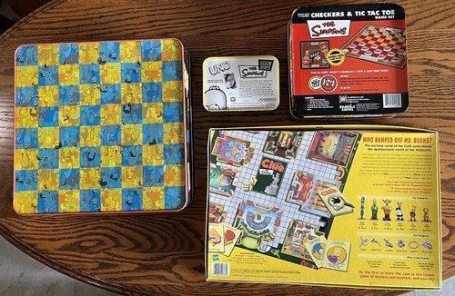 The Simpsons Chess Set 1998,checkers,uno,clue Collectible Board Games Lot Dice - Picture 2 of 19