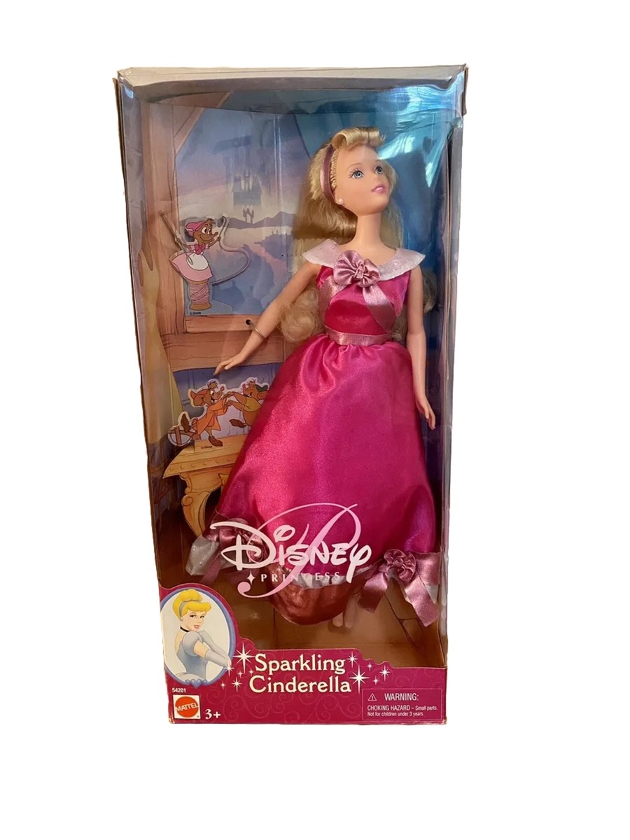Vintage 2001 Disney Princess Barbie Doll Sparkling Cinderella Mattel 54201