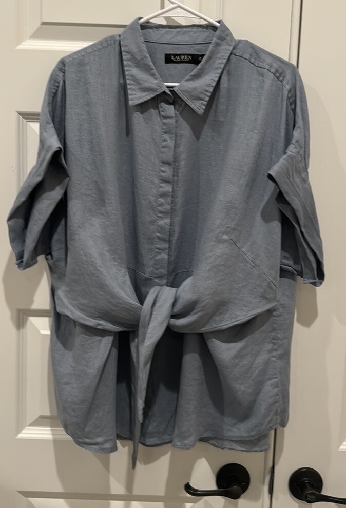 ralph lauren tie blouse