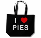 Pies I Love Cotton Shopping Bag (Black, White, Natural)