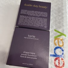 2 powder lot TARTE  SHAPE TAPE POWDER FOUNDATION  57N RICH NEUTRAL 0.39oz NIB