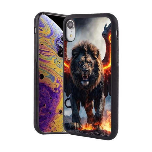 For iPhone X XS 11 12 13 14 15 Pro Max Lion from Hell Print Cover - Picture 32 of 240