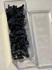 1993 Risk Board Game Replacement pieces Black Army Miniatures Set In Case