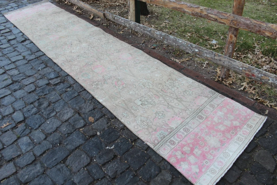 Tapete de corredor turco vintage tecido à mão 150"x30", 380x77cm - Imagem 4 de 4