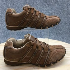 Skechers Shoes Womens 8 Bikers Patroller Sporty Sneakers 46071 Brown Suede