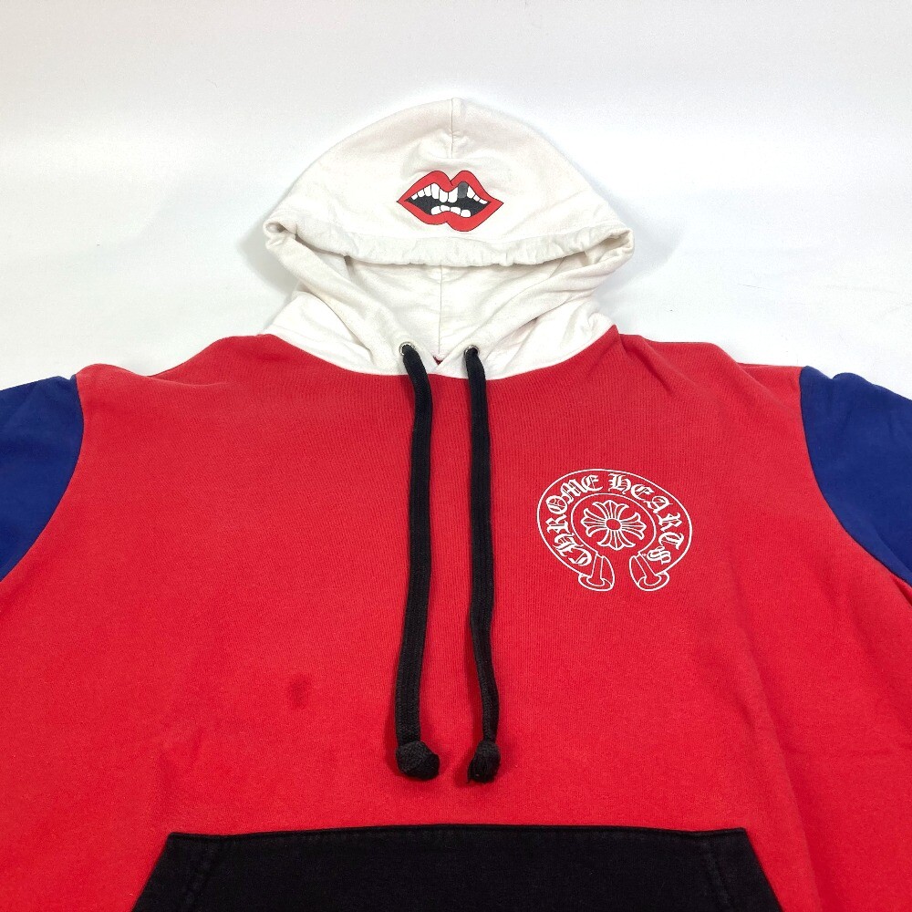 【Chrome Hearts】x Matty Boy PPO U HD PLVR Red Sweatshirt CHROME HEARTS MATTY BOY PPO HD CHOMPER PLVR Tricolor Chomper
