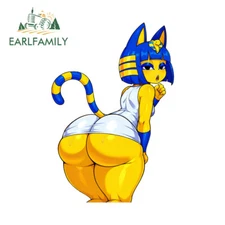 EARLFAMILY 5.1" Succubus Cat Girl Butt Waifu Car Sticker Original Anime Decal