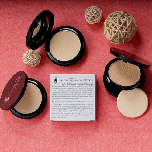 Mistine Powder Foundation Sun Protection SPF 50+ Makeup Face Skin White /3 Shade - Picture 8 of 13