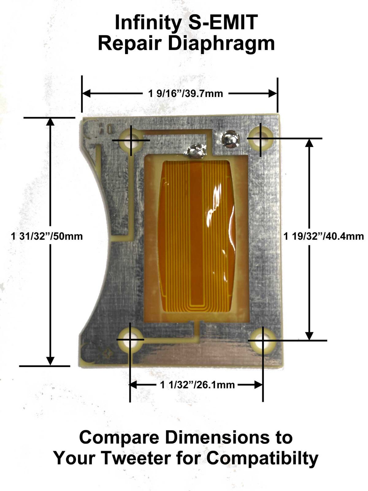 PAIR (2) Infinity SEMIT Super Tweeter Repair Parts • TWO Pieces • NEW