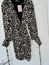 Brand new with tags Leopard Print Missguided Dress uk size 6 Brown and Beige