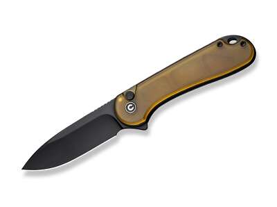 CIVIVI Button Lock Elementum II Ultem Amber & Black Messer Nitro-V - 01WE1048
