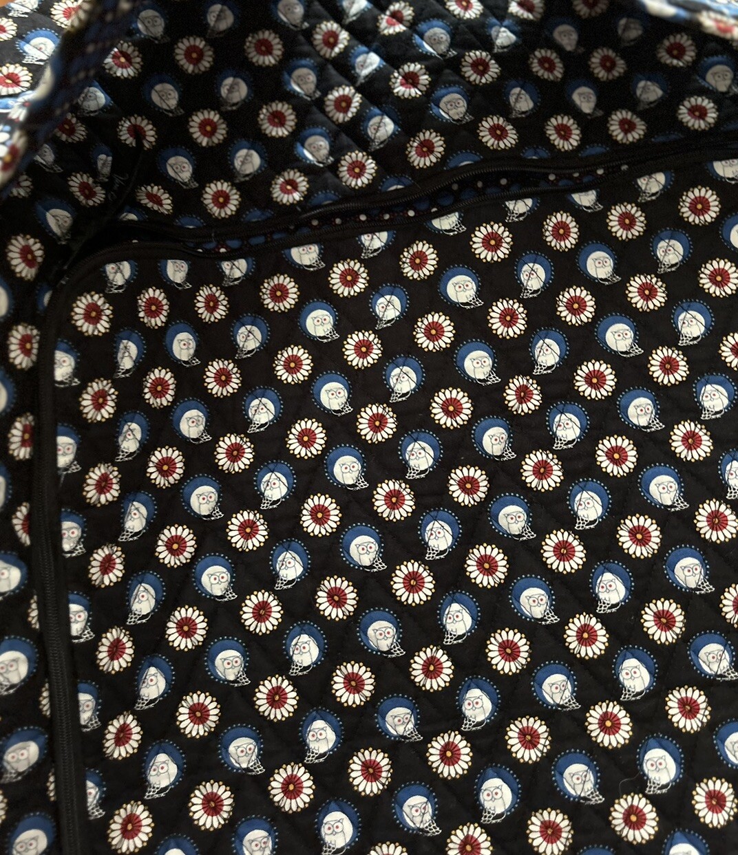 Vera Bradley Garment Travel Bag "Night Owl" Retired Pattern 48×24 Blue