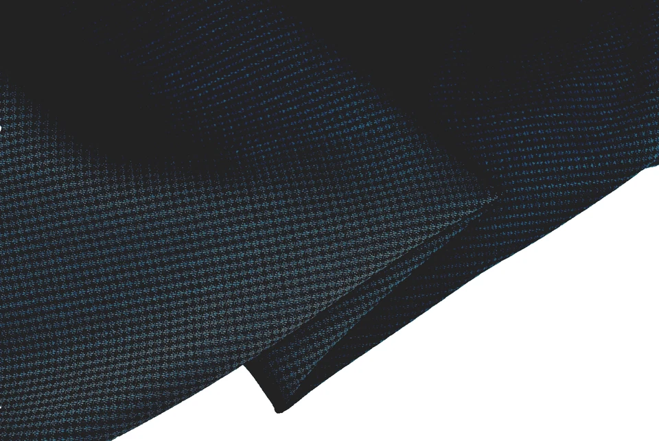 NAVY BLUE SUPER 150'S HOPSACK PURE WOOL LUXURY TAILORING MADE IN ITALY  E18 - Image 4 of 4