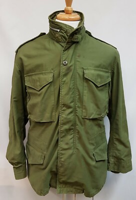 Genuine 1968 US Army Issue Olive Green 107 M65 Combat Jacket Small 