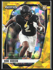 2025 Panini Prizm Draft Picks Kobe Hudson Gold Ice Prizm RC #136 🏈🔥