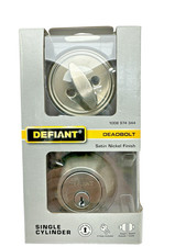 Defiant Single Cylinder Satin Nickel Deadbolt 1008 974 344 New