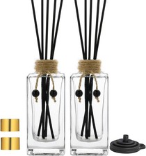 Glass Diffuser Bottles Set of 2 Reed Diffuser Bottle 5oz/155ml Clear Empty