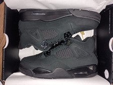 Air Jordan 4 Retro OG GS 'Black Cat' Black-LT Graphite IB4171-010 Size 6Y