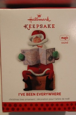 Hallmark Keepsake Ornament 2013 I've Been Everywhere Santa Looking at Map Magic