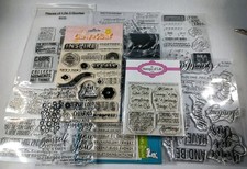 Lot of 10 Clear Acrylic Cling Stamps Sayings Encouragement Inspiration