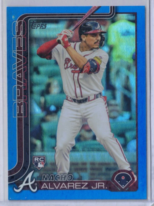 2025 Topps Chrome #75 Nacho Alvarez Jr. Blue Refractors 36/150 BRAVES