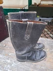 WW2 or Later Military Fire Brigade Boots Size 8 Black Leather