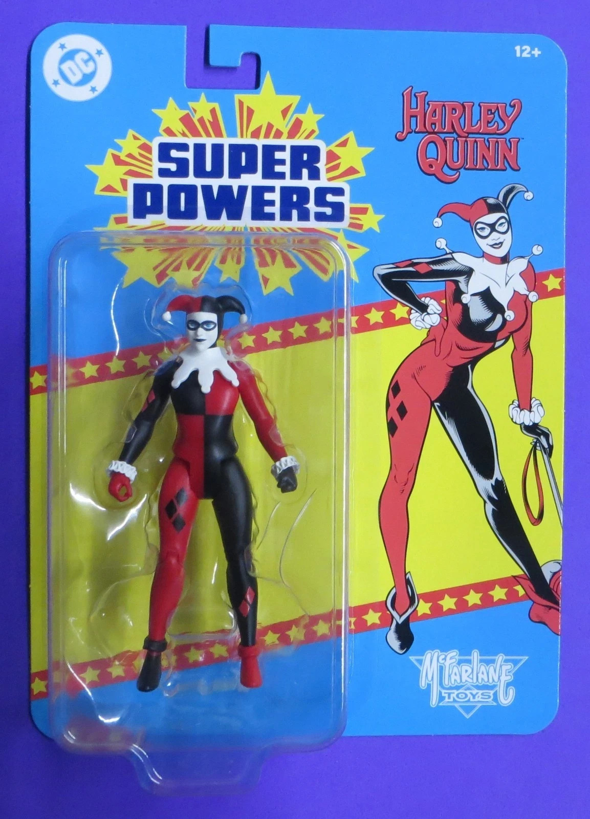 MCFARLANE SUPER POWERS HARLEY QUINN HARLY QUIN WAVE 15 WV 15 DC IN HAND 4" 5"