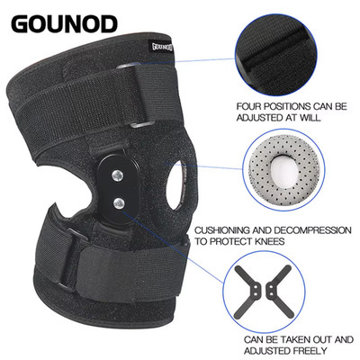 GOUNOD Verstellbare Gelenk Kniebandage Unterstützung Meniskus Gelenk Entlastung 1 Stück/2 Stück