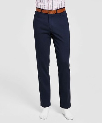 Tommy Hilfiger Men Blue Modern Fit Four-Pocket Twill Dress Pants 32W 32L