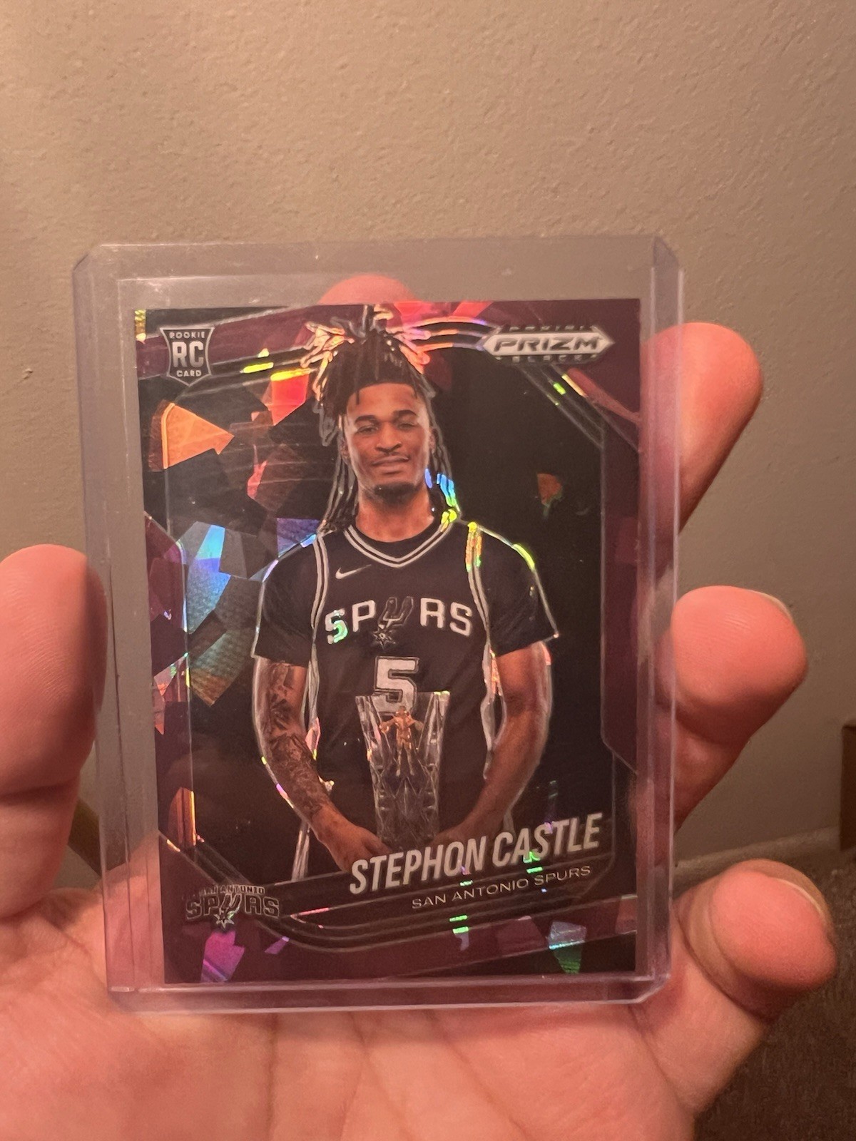 2024-25 Panini Prizm Black Stephon Castle #96 Purple Ice Prizm /149 Rookie RC