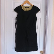 Original vintage ANDREW MARC short black dress - Silk & Cotton - Petite