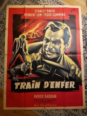 Affiche 1957 TRAIN D'ENFER 120x160 Cy ENDFIELD Patrick McGOOHAN /Mascii [RARE] - Photo 1/4