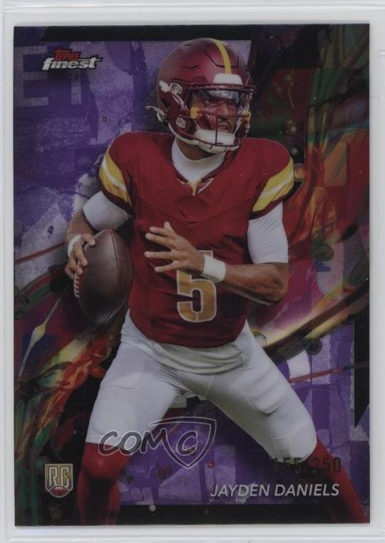 2024 Topps Finest Common Purple Refractor 155/250 Jayden Daniels #67 07i7