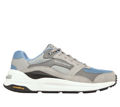 Skechers Men's Global Jogger Sneaker Gray/Blue - 237200-GYBL, Grey/Blue