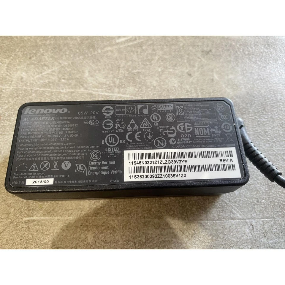 Lenovo ADLX65NCT3A AC Adapter 65W 20V 3.25A 5.5mm Tip for Thinkpad Series Laptop - image 2 of 4