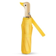 Cute Duck Umbrella Automatic - Compact Pretty Pocket Size 46inch 01.Yellow