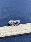 Sterling Silver & Unknown Gemstone Ring- 6.3 Grams- Size 8- Vintage Estate Find
