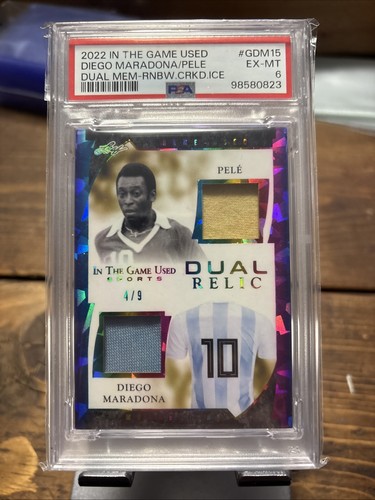 2022 Leaf In The Game Used Pele Diego Maradona Patch /9 POP 1