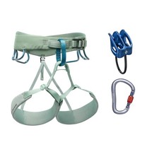 Black Diamond Momentum Package Women's Climbing Harness Set, Desert Sage, Small