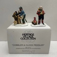 Department 56 Heritage Collection Dickens Village Cobbler & Clock Peddler 5839-4