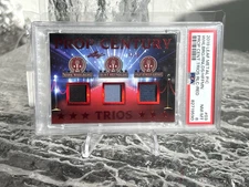 2019 Leaf Pop Century Trios Costume Relics #9/10 Wahlberg Hoffman Reynolds PSA 8