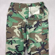 Vtg Rothco Pants Mens 32x30 Camo Cargo Woodland Ripstop Tactical Medium Made USA