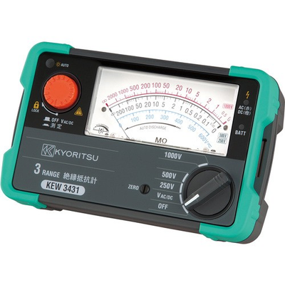 #ad KYORITSU KEW3431 3431 3 range analog insulation resistance meter $415.99