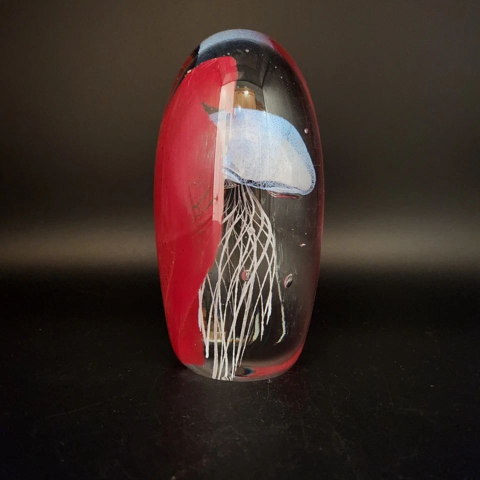 "Pisapapeles de medusa brillante 6"" en vidrio" Foto 2 de 4