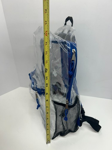 Plecak See Through School Stadium Festival Duży wytrzymały .5MM Przezroczysty - Zdjęcie 5 z 10