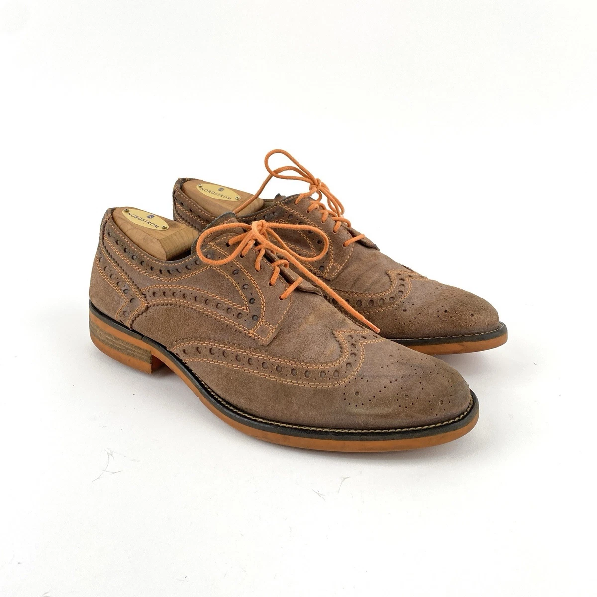 Donald J. Pliner Emeri Oxford Shoes Suede with Orange stitching size 13 J M Shoes - Etsy main image 3