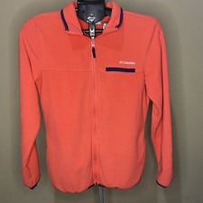 Columbia Mountain Crest Red/Orange Full Zip Fleece Jacket Women's Size S