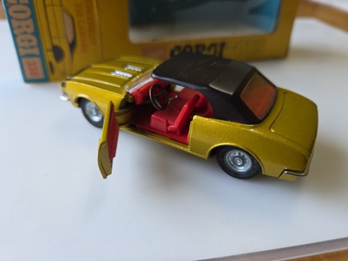 60s Corgi Chevy SS 350 Camaro Car in Box Window Broke Open Door Take Off Wheels - Picture 7 of 19
