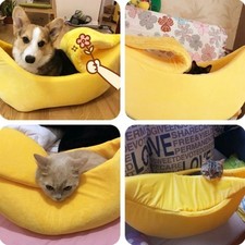 Banana Shape Pet Dog Cat Sleeping Bed House Mat Kennel Doggy Puppy Cushion Sofa